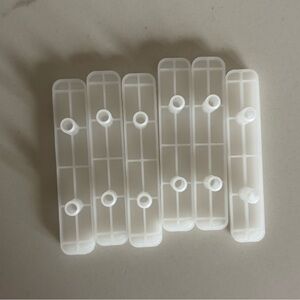 IKEA 153548 x6 White Plastic Feet MALM HEMNES BRIMNES